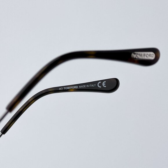 Tom Ford Men BRAND NEW Eyeglasses Gunmetal Clear Blue Light Block Round FT5800 0 - Picture 8 of 10